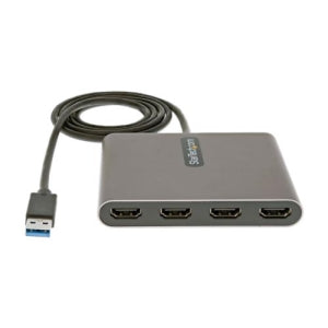 StarTech.com Adaptador USB 3.0 Macho - 4x HDMI Hembra, Gris