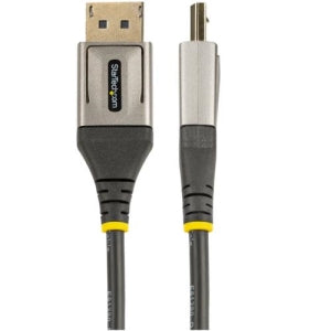 StarTech.com Cable DisplayPort con Certificación VESA DisplayPort 1.4 Macho - DisplayPort Macho, 8K, 120Hz, 2 Metros, Gris/Negro