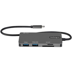 StarTech.com Hub USB-C Macho - 2x USB-A/1x HDMI/1x USB-C Hembra, 5 Gbit/s, Negro