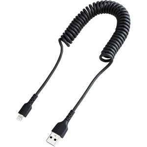 StarTech.com Cable Espiral Lightning Macho - USB A Macho, 1 Metro, Negro
