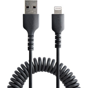 StarTech.com Cable Espiral Lightning Macho - USB A Macho, 1 Metro, Negro