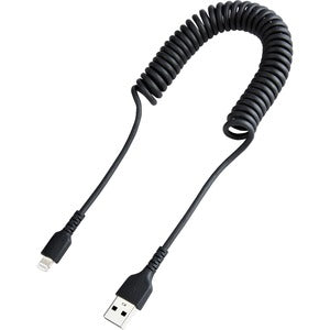 StarTech.com Cable Espiral Lightning Macho - USB A Macho, 50cm, Negro