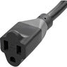 StarTech.com Cable 0.9m de Extensión de Alimentación - Cable Alargador de Corriente Rotativo Plano de 360° - NEMA 5-15P a NEMA 5-15R - Para PC, Monitor, Escáner, Impresora - NEMA 5-15P / NEMA 5-15R - Negro