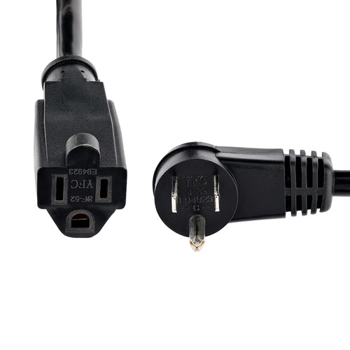 StarTech.com Cable de Poder NEMA 5-15P - NEMA 5-15R, 1.8 Metros, Negro