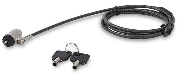 StarTech.com Candado de Llave para Laptops LTLOCKKEY, 2 Metros, Negro/Plata