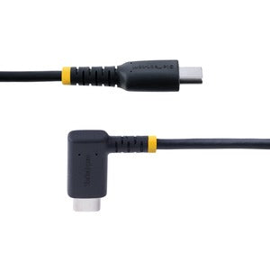 StarTech.com Cable 30cm USB C Acodado en Ángulo Recto - PD 60W - 3A - Cable USB-C de Carga Rápida -