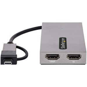 StarTech.com Adaptador de USB 3.0 a HDMI Doble, USB A/C a 2 Pantallas HDMI (1x 4K30Hz, 1x 1080p),