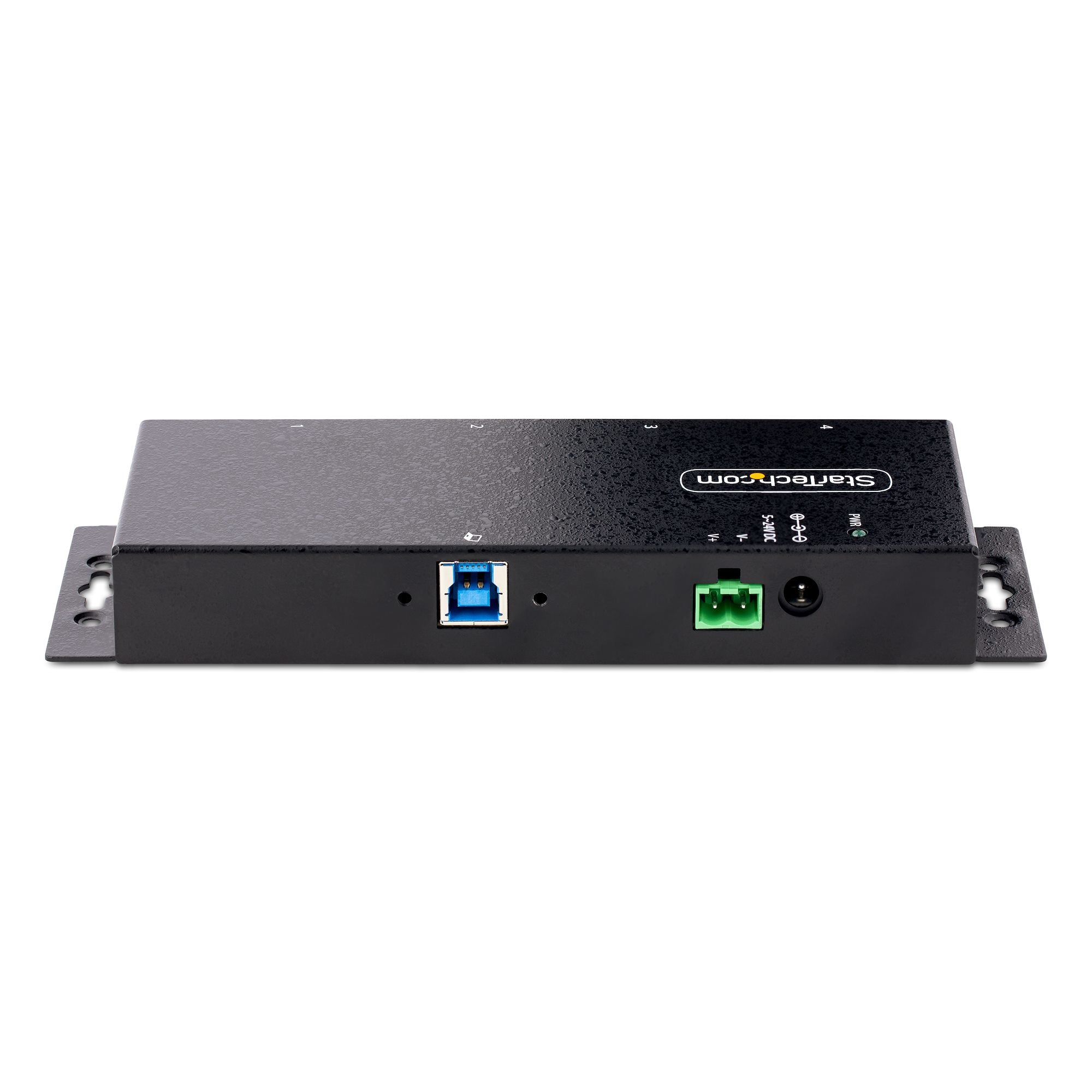 StarTech.com Hub Industrial, 5000 Mbit/s, USB 3.0 de 4 Puertos, Negro