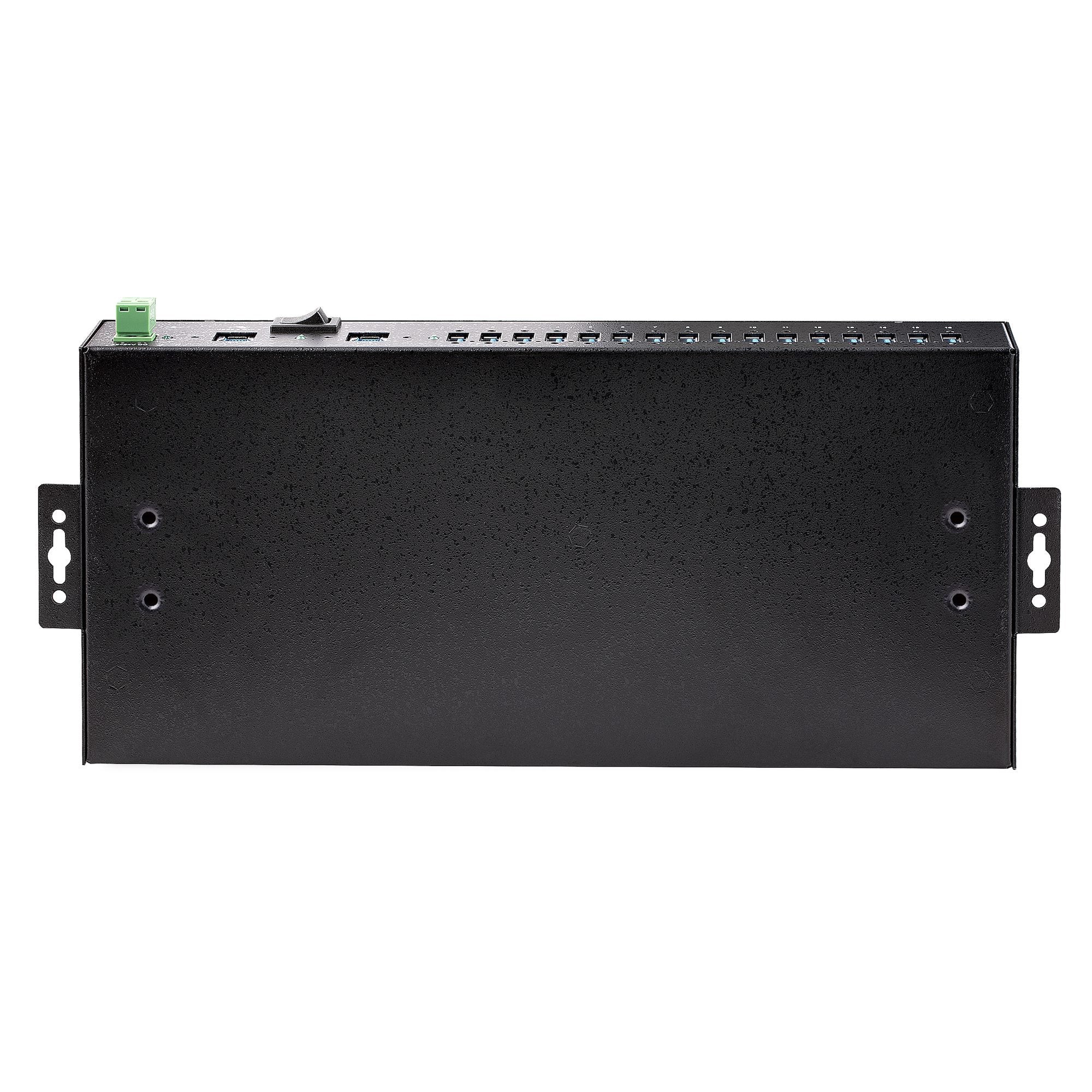 StarTech.com Hub Industrial, 5000 Mbit/s, USB 3.0 de 16 Puertos, Negro