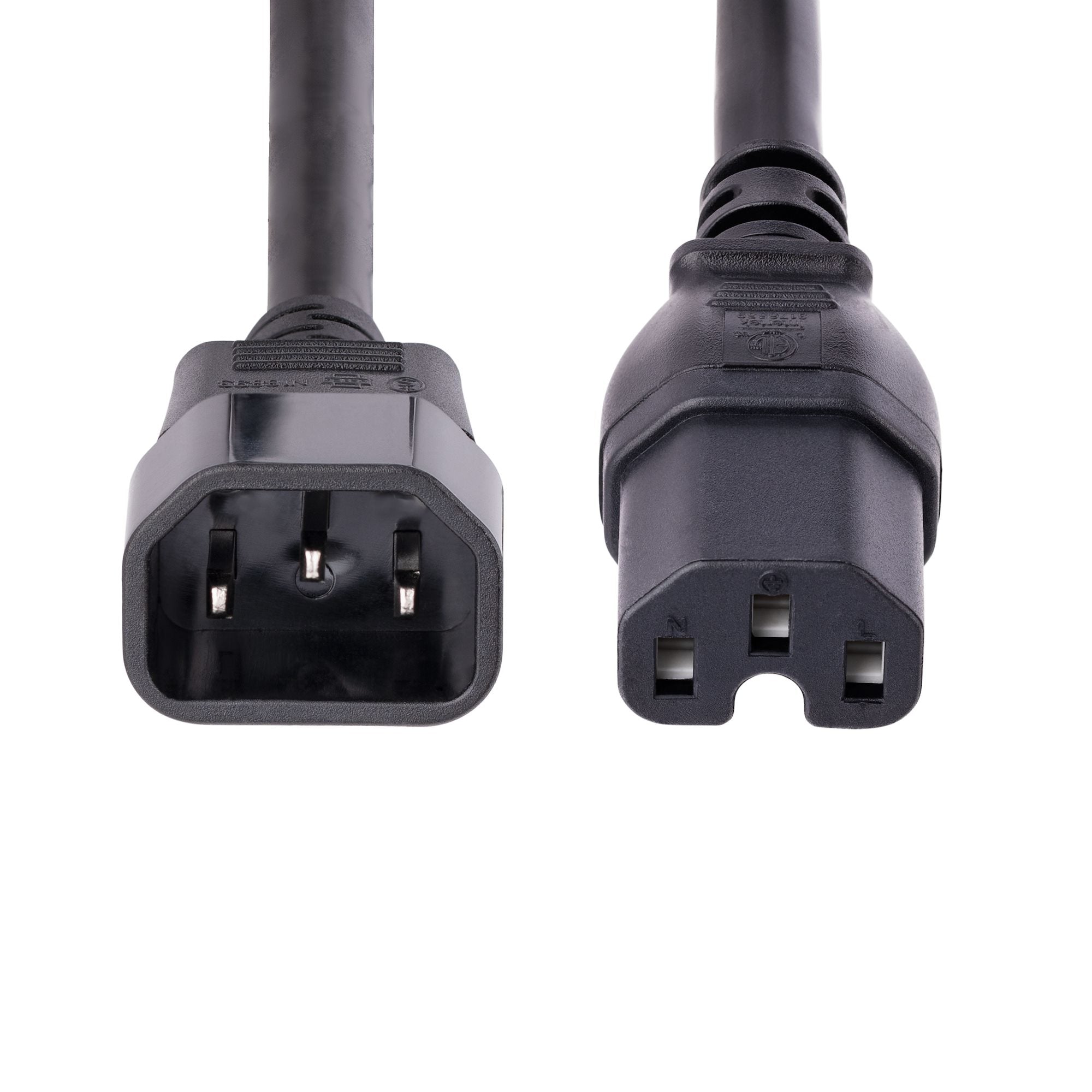 StarTech.com Cable de Poder C14 Macho - C15 Hembra, 3 Metros, Negro
