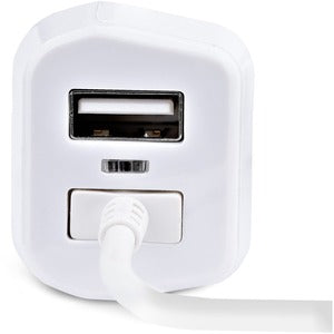 StarTech.com Cargador para Auto USBLT2PCARW2, 1x USB-A, con Cable Lightning, Blanco
