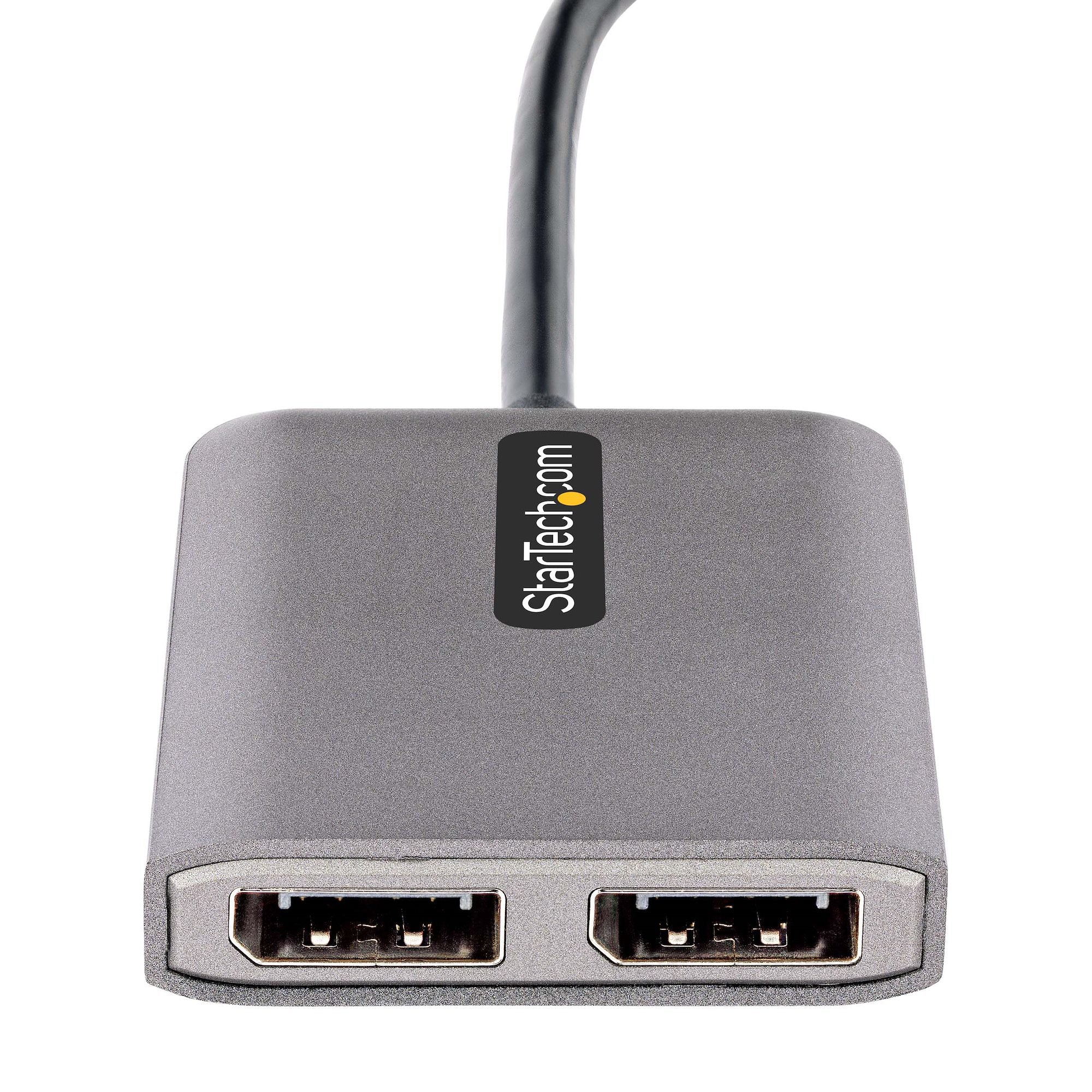 StarTech.com Divisor Multiplicador USB C - 2x DisplayPort, Gris