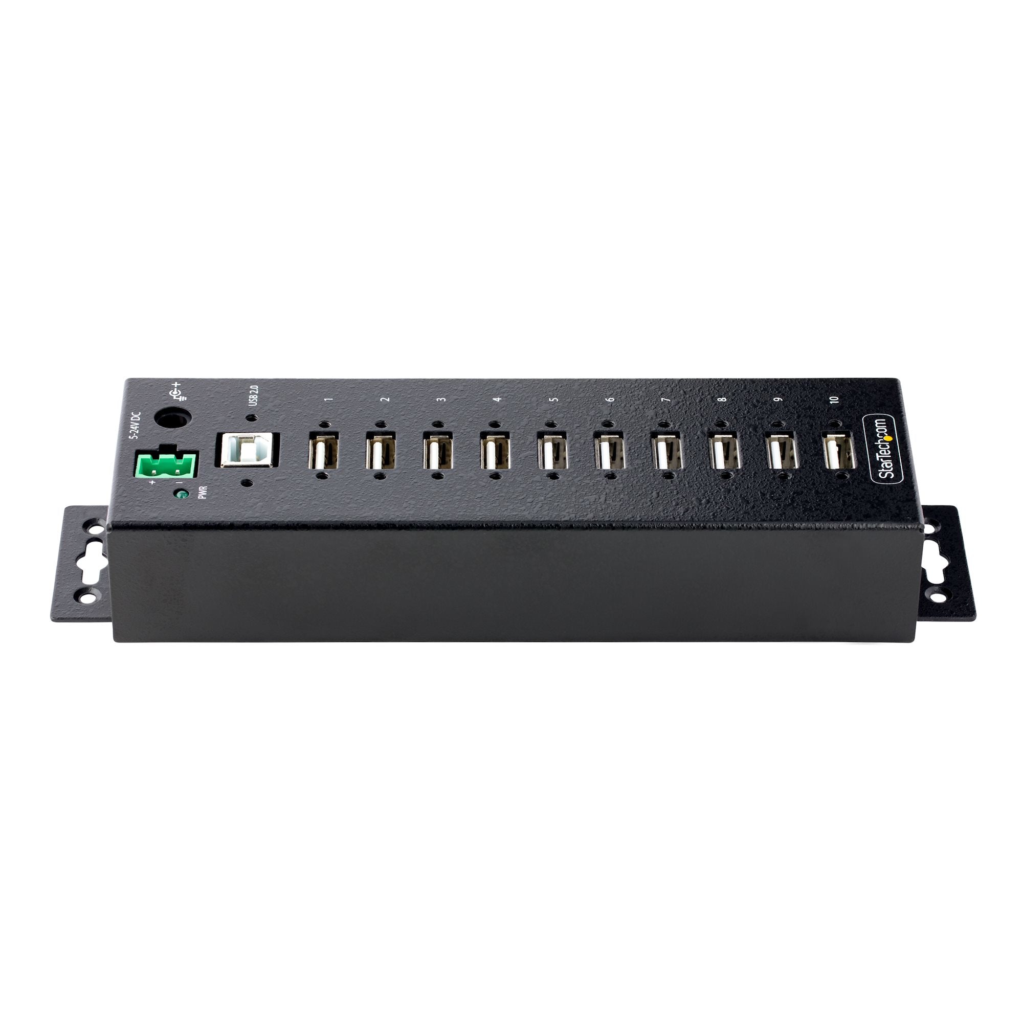 StarTech.com Hub Industrial, 5000 Mbit/s, USB 3.0 de 10 Puertos, Negro