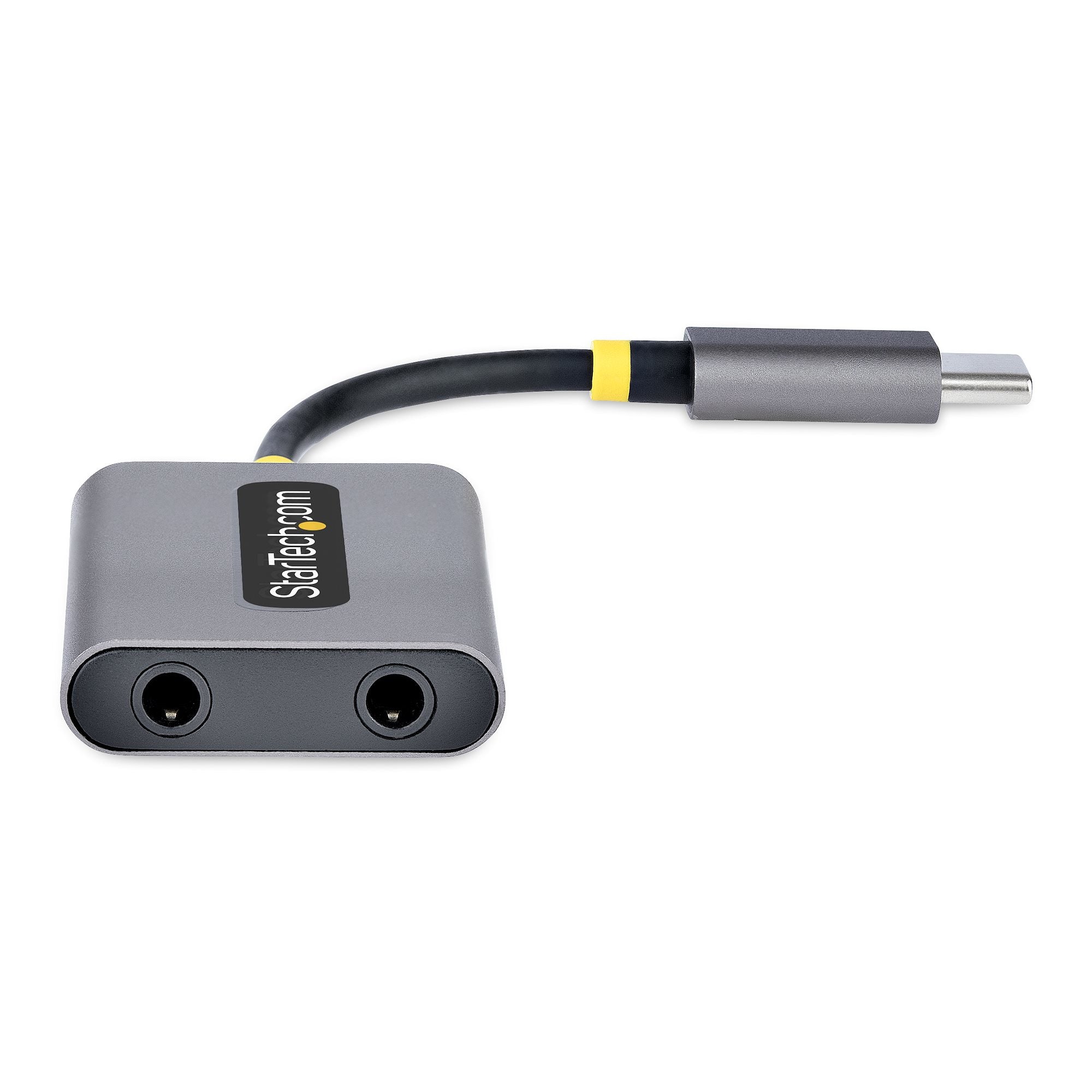 StarTech.com Splitter Divisor USB-C Macho - 2x 3.5mm Hembra, Gris