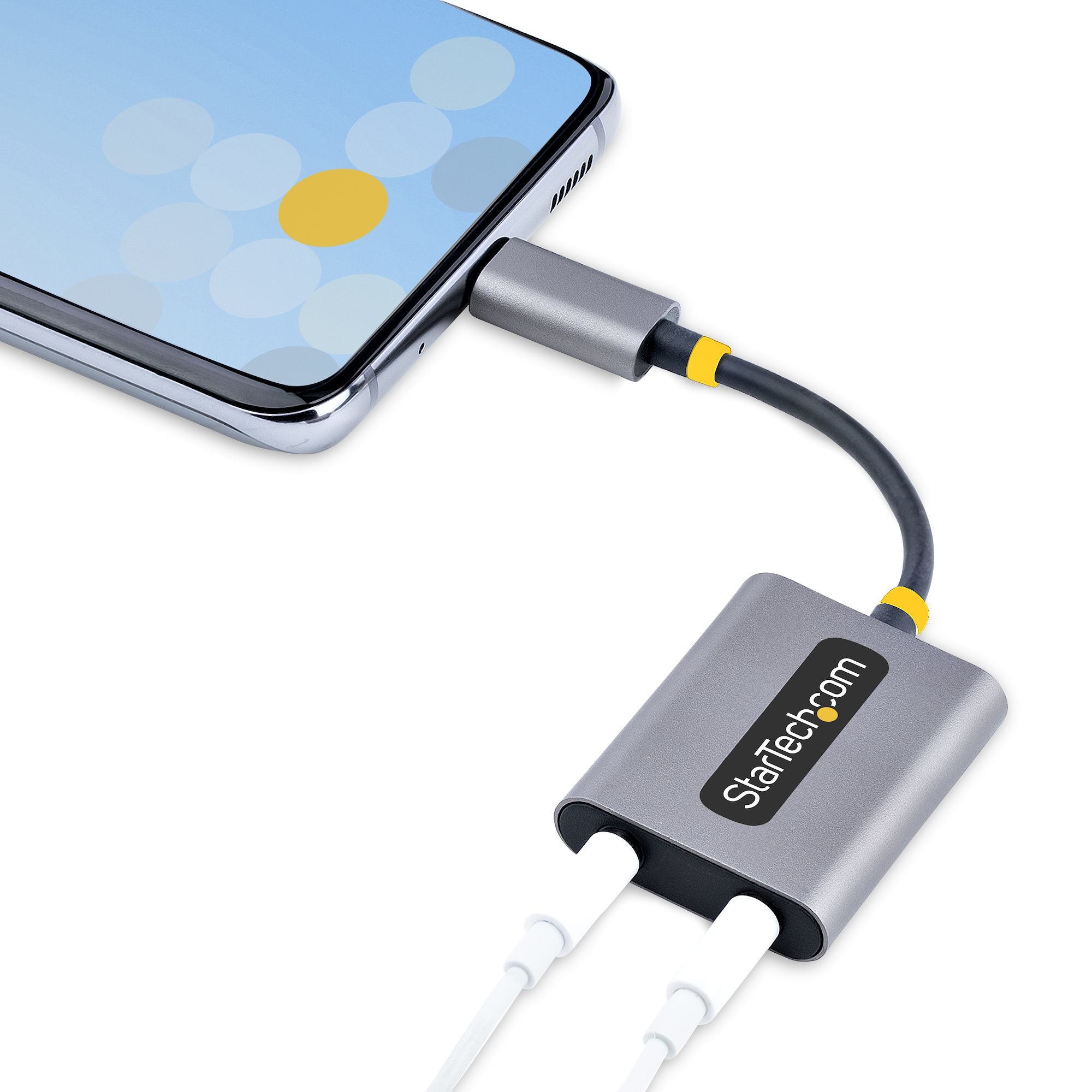 StarTech.com Splitter Divisor USB-C Macho - 2x 3.5mm Hembra, Gris