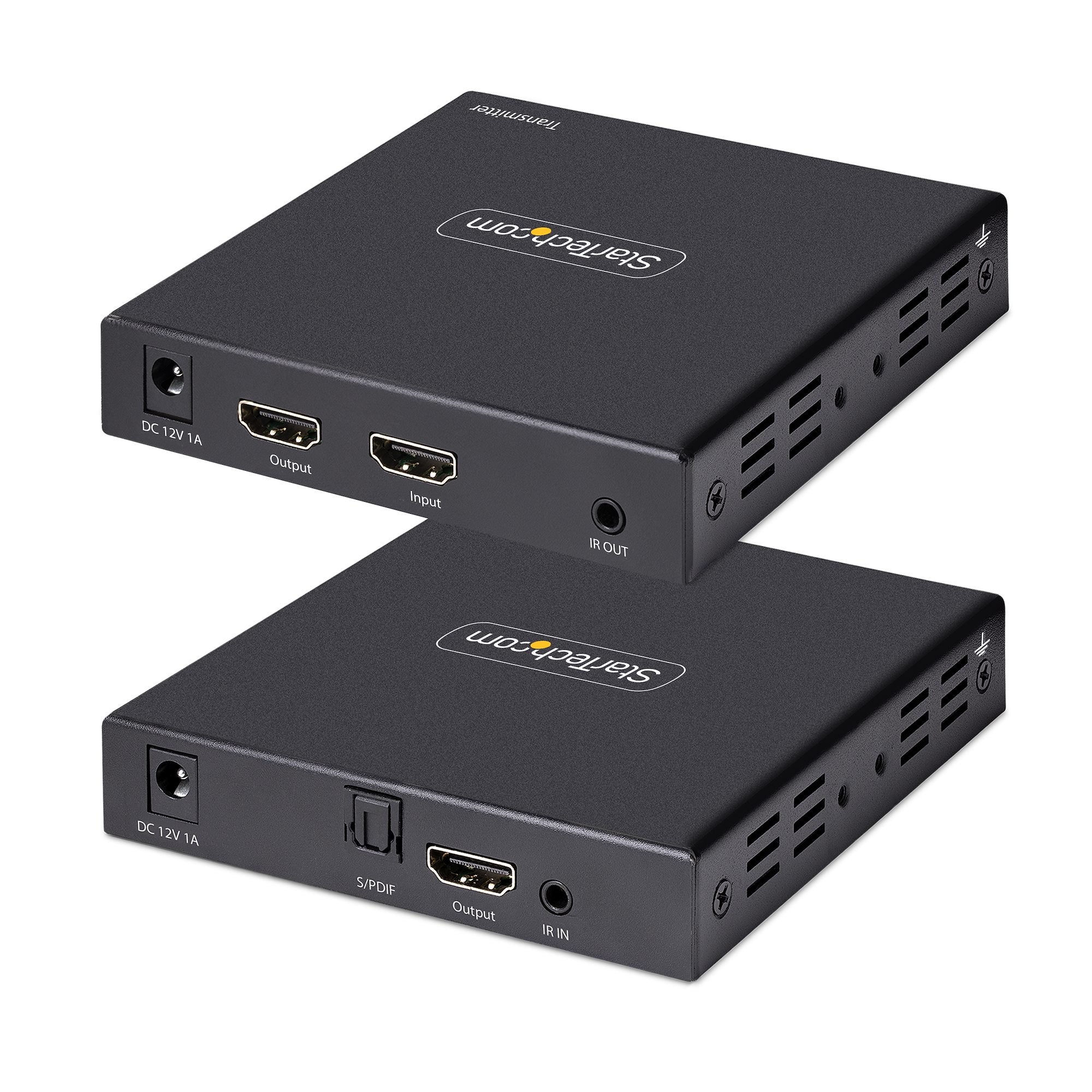 StarTech.com Transmisor y Receptor Alámbrico por Cable Cat5/Cat5e/Cat6, Entrada 1 x RJ-45 1 x HDMI, Salida 1 x RJ-45 2 x HDMI, hasta 70 Metros