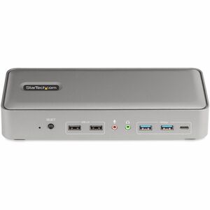 StarTech.com Docking Station 129N-USBC-KVM-DOCK USB-C, 2x USB 3.0, 3x USB-C, 2x USB 2.0, 2x DisplayPort, 1x RJ-45, Gris
