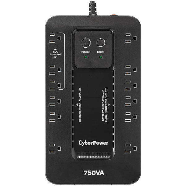 No Break CyberPower EC750G, 450W, 750VA, Entrada 96-140V, Salida 750VA, 12 Contactos
