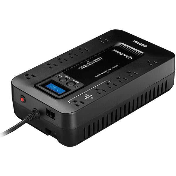 No Break CyberPower Ecologic UPS EC850LCD, 510W, 850VA, Entrada 96-140V, 12 Contactos
