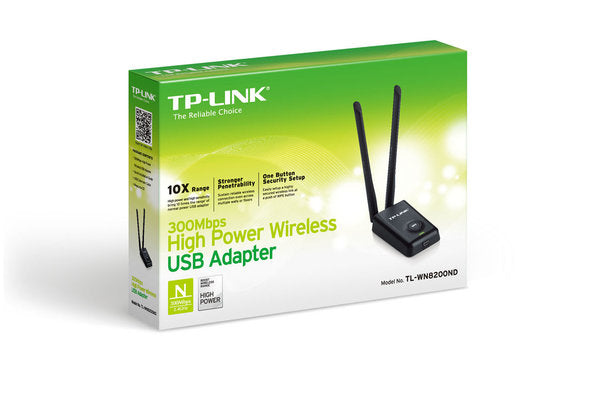 TP-Link Adaptador de Red USB TL-WN8200ND, Inalámbrico, WLAN, 300Mbit/s, Banda 2.4 GHz