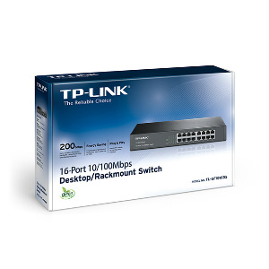 Switch TP-Link Fast Ethernet TL-SF1016DS, 16 Puertos 10/100Mbps, 3.2Gbit/s, 8000 Entradas – No Administrable