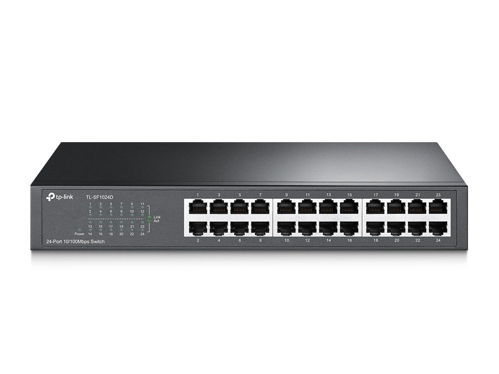 Switch TP-Link Fast Ethernet TL-SF1024D, 24 Puertos 10/100Mbps, 4.8Gbit/s, 8000 Entradas – No Administrable