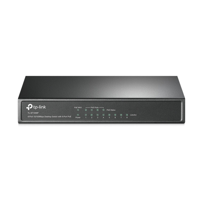 Switch TP-Link TL-SF1008P PoE, 8 Puertos 10/100Mbps (4x PoE+), 1.6 Gbit/s, 2000 Entradas – No Administrable