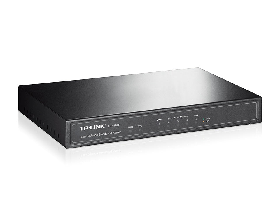 Router Balanceador TP-Link Fast Ethernet con Firewall TL-R470T+, Alámbrico, 5x RJ-45