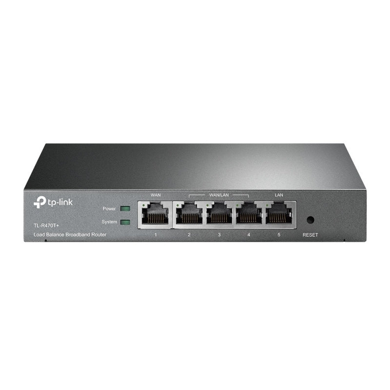 Router Balanceador TP-Link Fast Ethernet con Firewall TL-R470T+, Alámbrico, 5x RJ-45