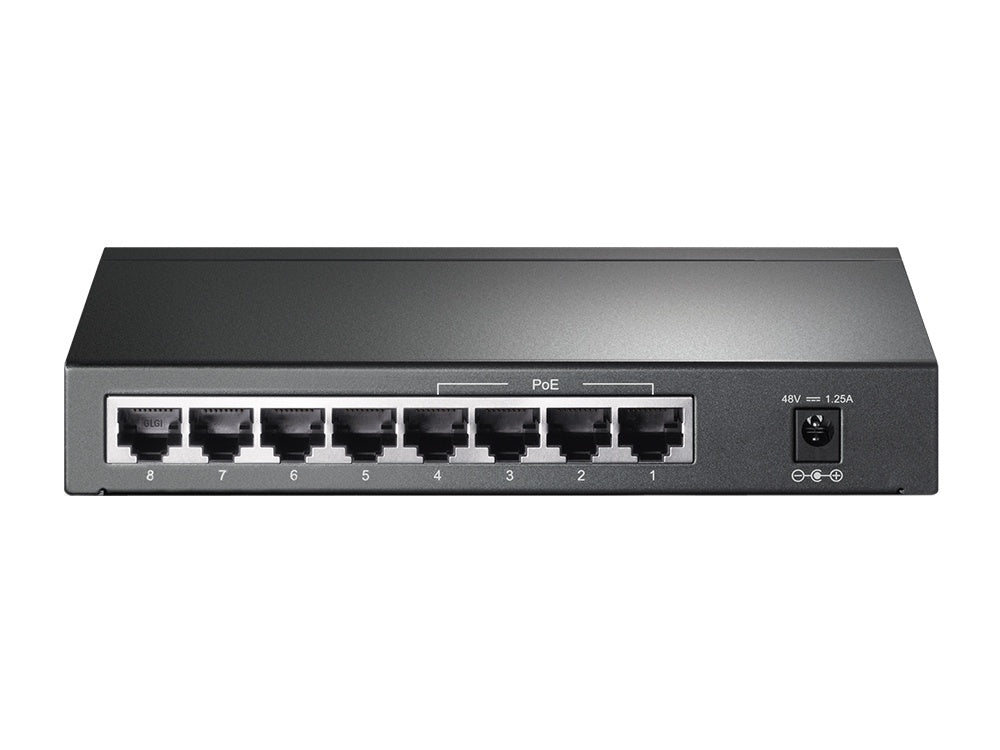 Switch TP-Link Gigabit Ethernet TL-SG1008P, 8 Puertos10/100/1000Mbps (4x PoE+), 16Gbit/s, 4.000 Entradas - No Administrable