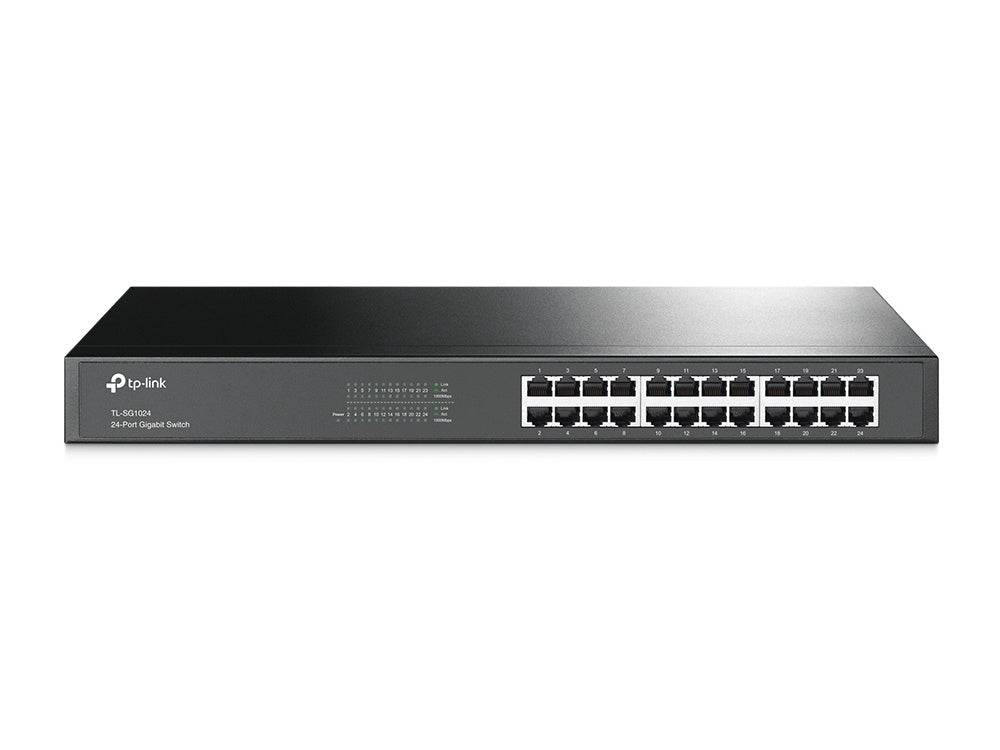 Switch TP-Link Gigabit Ethernet TL-SG1024, 24 Puertos 10/100/1000Mbps, 48Gbit/s, 8.000 Entradas – No Administrable