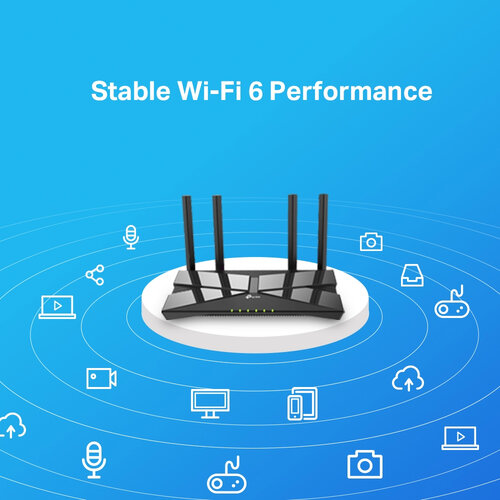 Router TP-Link Gigabit Ethernet de Banda Dual AX1500 Archer AX10 para Gaming Wi-Fi 6, Inalámbrico, 1500 Mbit/s, 5x RJ-45, 2.4/5GHz, con 4 Antenas Externa