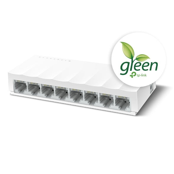 Switch TP-Link Fast Ethernet LS1008, 8 Puertos 10/100Mbps, 1.6 Gbit/s, 2000 Entradas - No Administrable