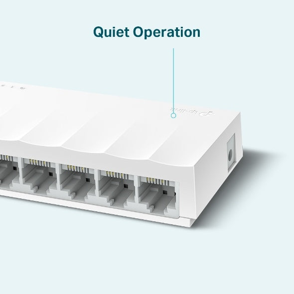 Switch TP-Link Fast Ethernet LS1008, 8 Puertos 10/100Mbps, 1.6 Gbit/s, 2000 Entradas - No Administrable