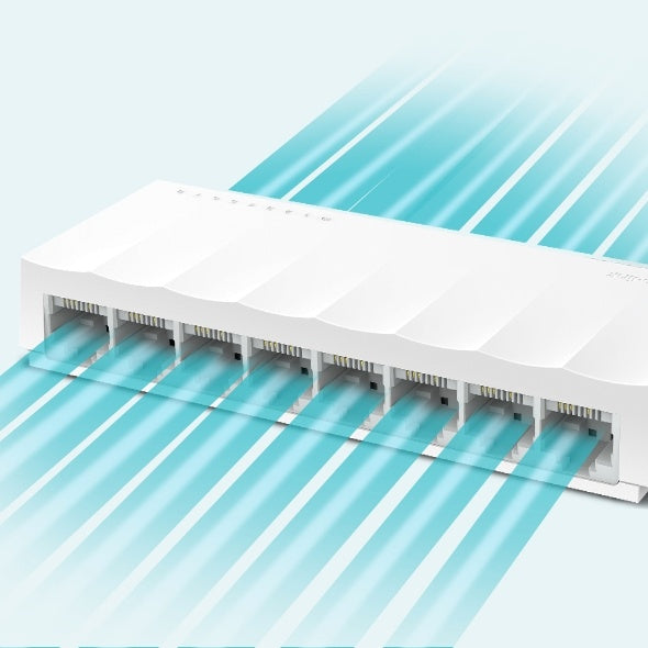 Switch TP-Link Fast Ethernet LS1008, 8 Puertos 10/100Mbps, 1.6 Gbit/s, 2000 Entradas - No Administrable