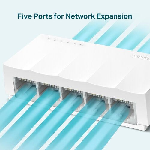 Switch TP-Link Fast Ethernet LS1005, 5 Puertos 10/100 Mbps, 100 Mbit/s - No Administrable
