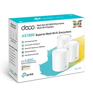 Router TP-Link con Sistema de Red Wi-Fi en Malla DECO X20 Wi-Fi 6, 1201Mbit/s, 2.4/5GHz, 4 Antenas Internas - 3 Piezas