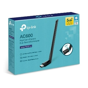 TP-Link Adaptador de Red USB ARCHER T2U PLUS, Alámbrico, WLAN, 600 Mbit/s, Doble Banda 2.4/5 GHz