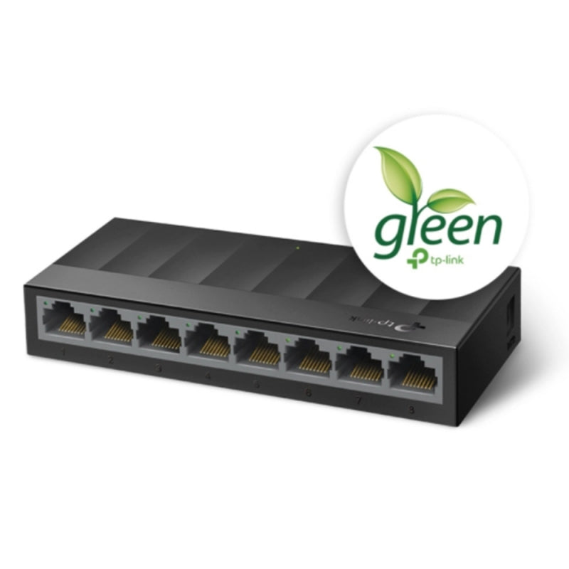 Switch TP-Link Gigabit Ethernet LS1008G, 8 Puertos 10/100/1000Mbps, 16 Gbit/s, 4000 Entradas - No Administrable