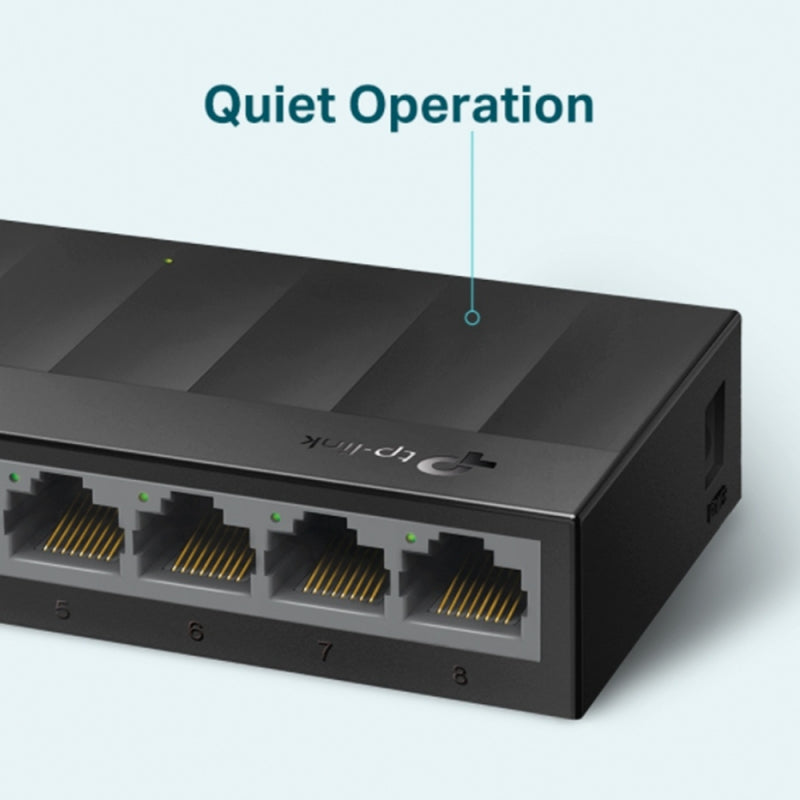 Switch TP-Link Gigabit Ethernet LS1008G, 8 Puertos 10/100/1000Mbps, 16 Gbit/s, 4000 Entradas - No Administrable