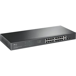 Switch TP-Link Gigabit Ethernet TL-SG2218, 16 Puertos PoE+ 10/100/1000Mbps + 2 Puertos SFP, 36 Gbit/s, 8000 Entradas - No Administrable