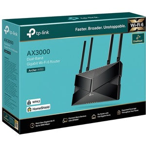 TP-Link Router WiFi 6 Gigabit de doble banda AX3000, 2402 Mbps en 5 GHz y 574 Mbps en 2.4 GHz