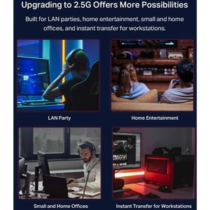 TP-Link switch no administrable de 8 puertos multi gigabit a 2.5G