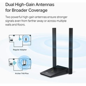 TP-Link Adaptador de Red USB Archer T4U Plus, Inalámbrico, WLAN, 1300Mbit/s, 2.4/5GHz