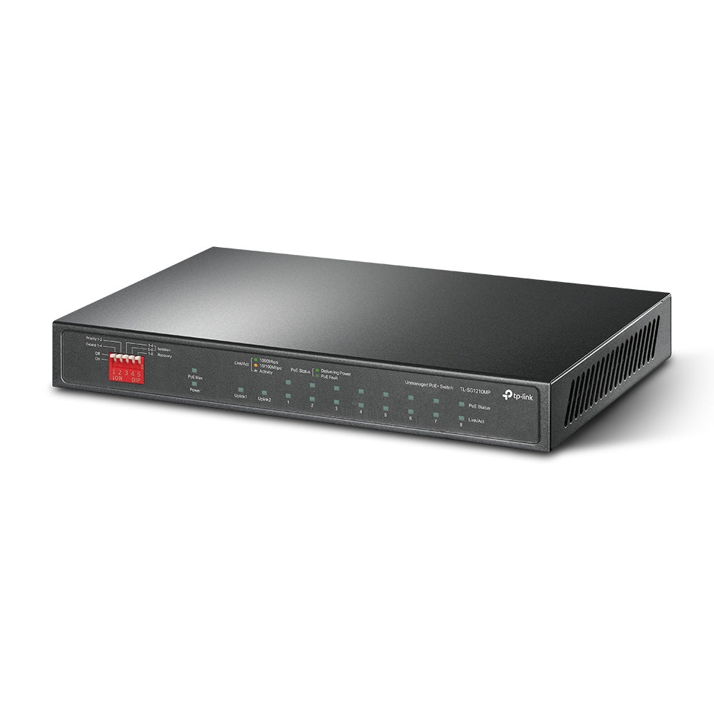 Switch TP-Link TL-SG1210MP, 9 Puertos Gigabit Ethernet 10/100/1000 8 x PoE+ 123W, 20 Gbit/s, 4000 Entradas, No Administrado