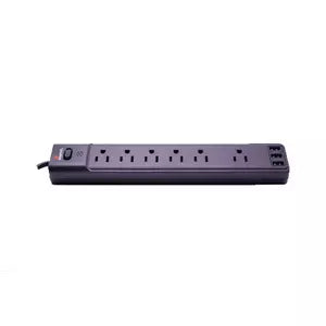 Smartbitt Supresor de Picos SBSS-B6-3U, 6 Salidas, 3 Puertos USB, 1.800 Joules