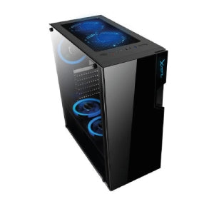 Gabinete Xzeal XZ130, Midi-Tower, ATX/Micro-ATX/Mini-ITX, USB 2.0/3.0, sin Fuente, 3 Ventiladores Instalados, Negro