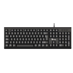 Kit de Teclado y Mouse Stylos STPKTM4B, Alámbrico, USB, Negro (Español)