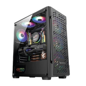 Gabinete Xzeal XZ135, Midi-Tower, ATX/Micro-ATX/Mini-ITX, USB 2.0/3.0, sin Fuente, 3 Ventiladores Instalados, Negro