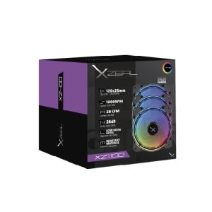 XZEAL XZ1100 3 Ventilador - 3 x Fan(s) - 56.07m³/hora Maximum Airflow - 1200rpm - 26dB Ruido - 3